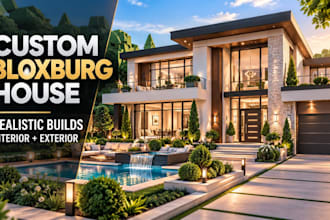 build a realistic custom bloxburg house
