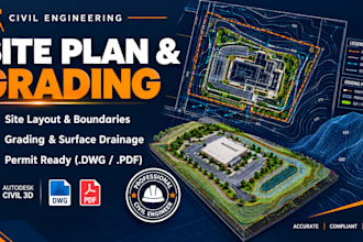 design site plan grading plan and drainage management for permit