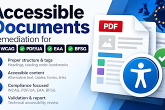 remediate PDF files for wcag PDF ua eaa and bfsg accessibility