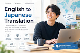 translate english into natural, native japanese