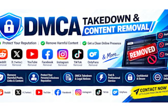 delete,remove,takedown,content, post,reddit,tiktok,facebook,google,ig,yt by dmca
