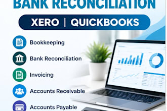 bookkeeping and bank reconciliation in xero or quickbooks