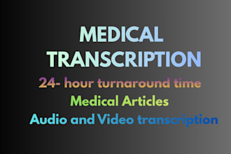 create a 3 hours transcription for your medical transcript