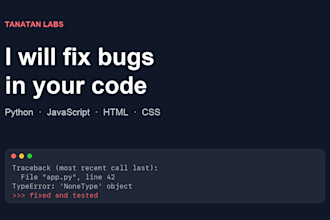 fix bugs in your python script, flask or django app