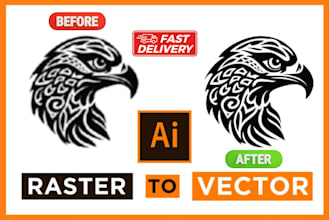do vector tracing, image to vector, and logo vectorization