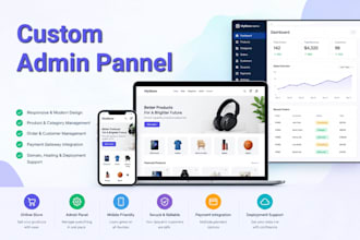 build a custom ecommerce website with admin panel