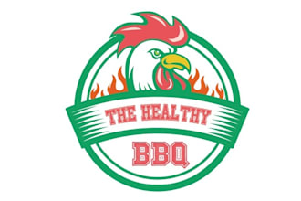 design custom classic BBQ chicken logo