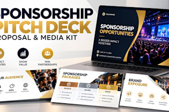 design and redesign sponsorship pitch deck, sponsorship proposal and media kit