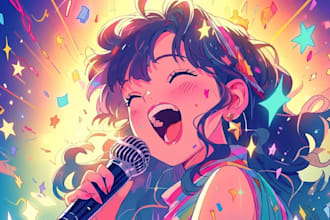 record a cute and energetic female cartoon voice over