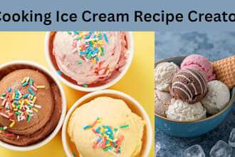 create original cooking and ice cream recipes