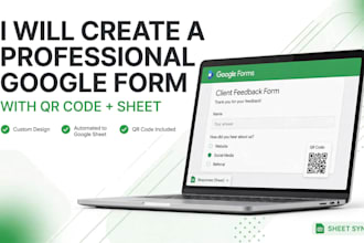create google form for registration order job  application with qr code