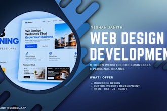 create stylish landing pages and custom websites