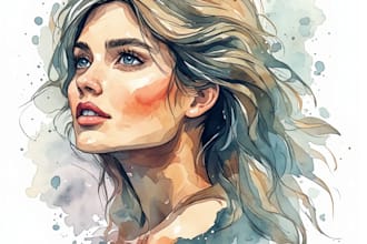 draw watercolor illustration art for you
