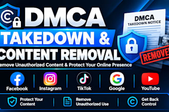 takedown harassing daformatory facebook,instagram,tiktok,remove mugshots by dmca