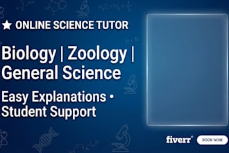 teach biology zoology and science online