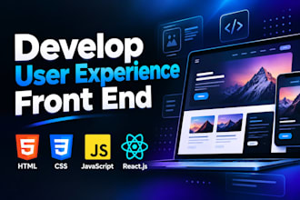 develop your website as front end developer