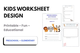 design printable kids worksheets and activity sheets