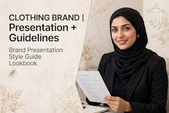 design clothing brand presentation and brand guidelines