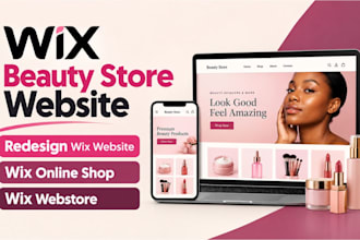 build wix beauty store redesign wix website, wix online shop and wix webstore