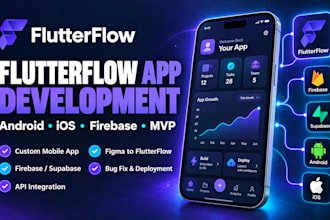 build flutterflow app flutter mobile app development android ios mvp firebase