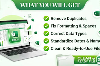 clean messy excel data, remove duplicates and fix formatting