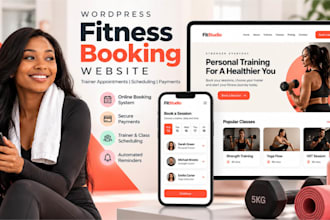 build wordpress fitness booking site with trainer appointment scheduling payment