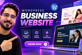 build a wordpress business website with custom features