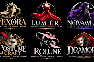 design a professional fashion, clothing, cosplay, theater, apparel costume logo