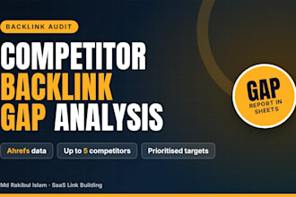 do competitor backlink gap analysis and link audit for saas