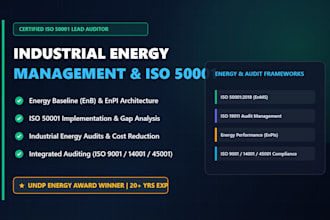 provide industrial energy management and iso 50001 consulting