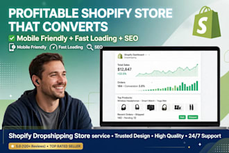 create a modern shopify dropshipping store