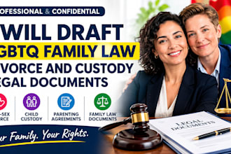 draft lgbtq family law, divorce and custody legal documents