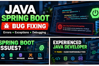 fix java spring boot bugs and errors