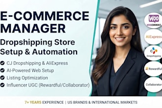 ecommerce manager for a dropshipping store
