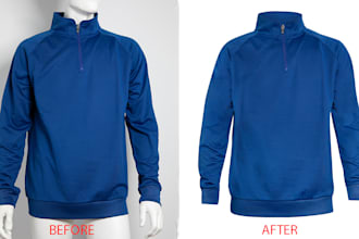 create a perfect ghost mannequin effect and neck joint