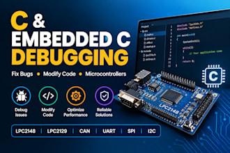 debug and modify c and embedded c code