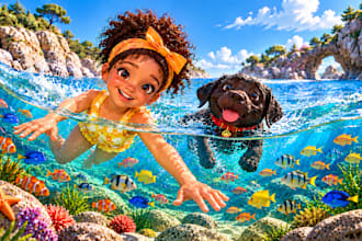 illustrate 3d children book illustration, children story book