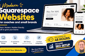 design a modern squarespace website for life coaches and executive coaches