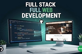 develop a professional full stack web site or landing page