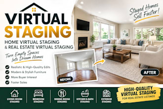 do real estate virtual staging, and home digital staging services