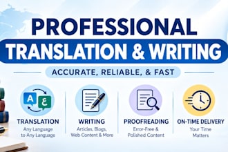 do english to urdu translation and content writing