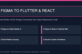 convert figma to flutter ui or react responsive web