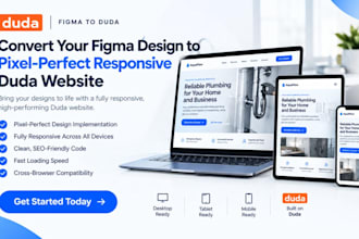 convert your figma design to pixel perfect responsive duda website