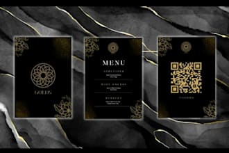 design a modern digital qr menu for your restaurant
