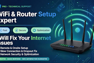 setup fast internet wifirouter and network support