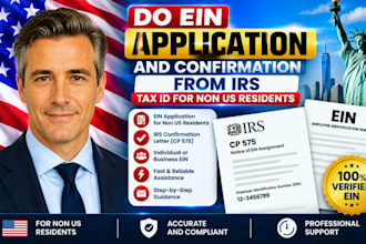 do ein application and confirmation from irs, tax id for non us residents