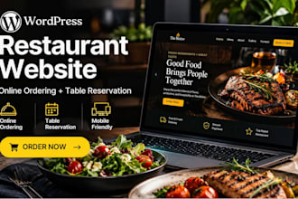 design a wordpress restaurant website with online food ordering and reservations