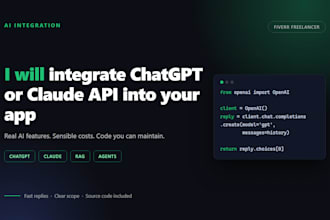 integrate chatgpt or claude api into your app with python