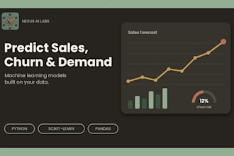 build a machine learning model to predict sales, churn or customer demand