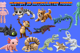 design custom articulated model flexi 3d models bjd toys for 3d printing